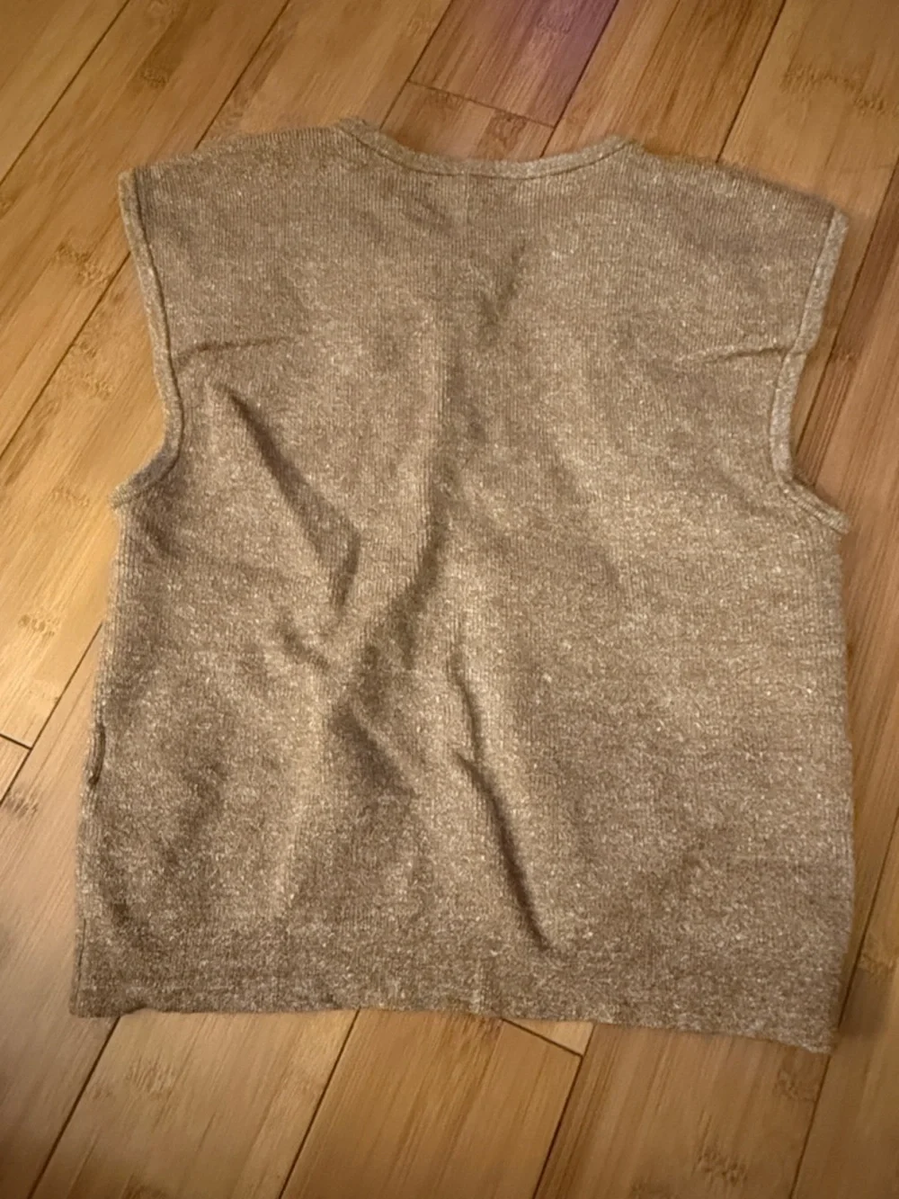J. Crew Metallic Bronze Sleeveless Knit Top with Gold Buttons - Picture 3 of 4